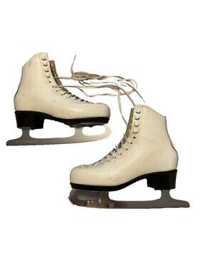 Risport Laser White Women's Ice Figure Skates MK Fiesta Sheffield  Eur 36 US 6.5